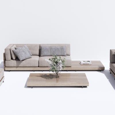  现代户外沙发su模型 