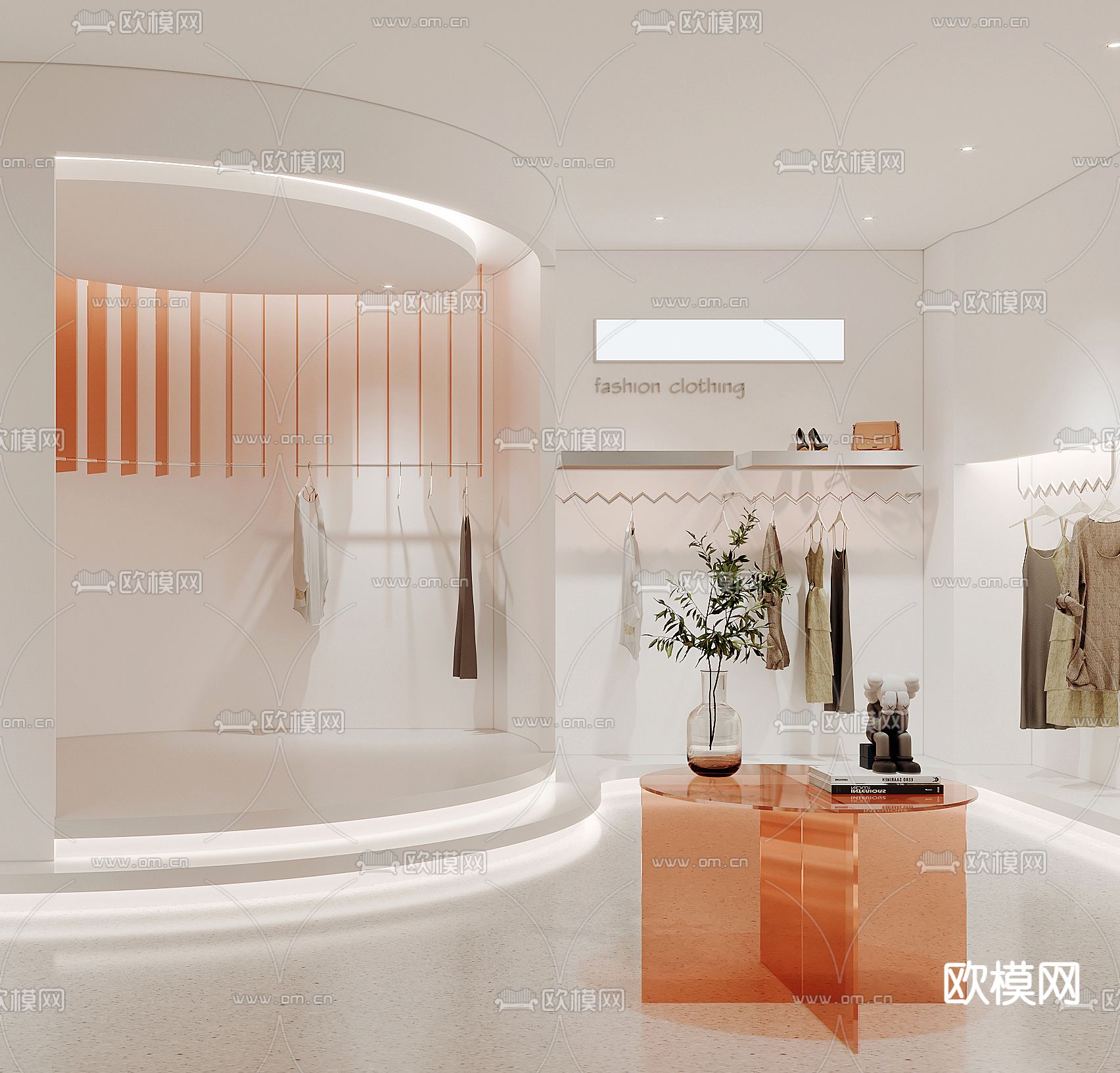 现代服装店女装店3d模型