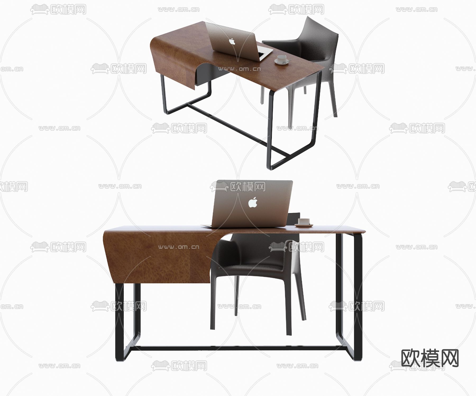 现代书桌椅3d模型