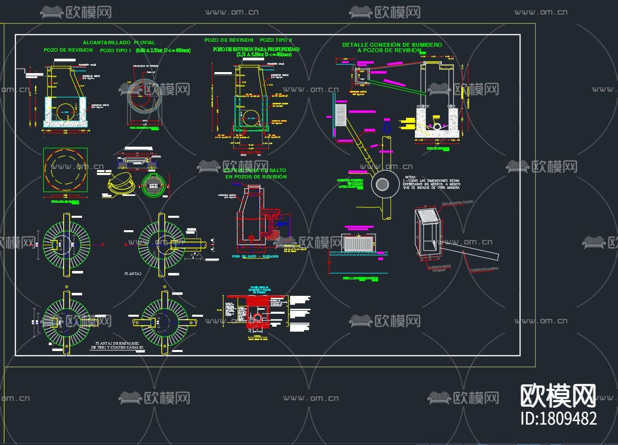 基础建设施cad大样图下载（渲染图8）