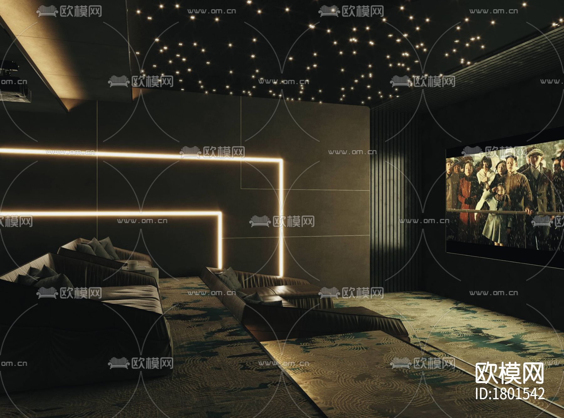 养生会所cad施工图下载（渲染图7）