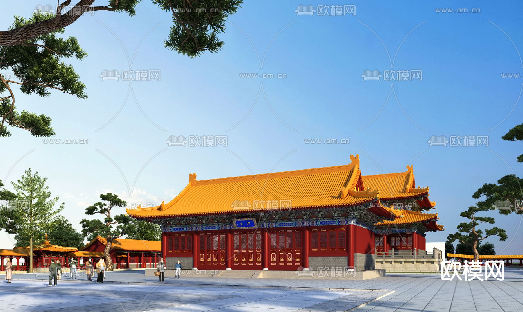 中式古建方丈楼3d模型