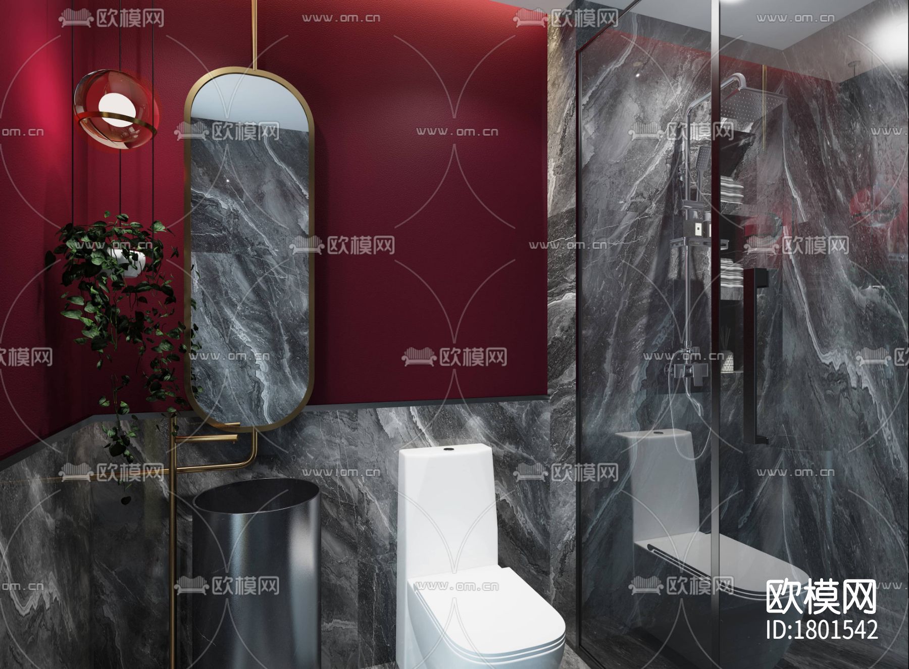 养生会所cad施工图下载（渲染图4）