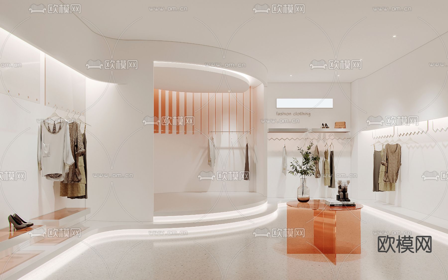 现代服装店女装店3d模型