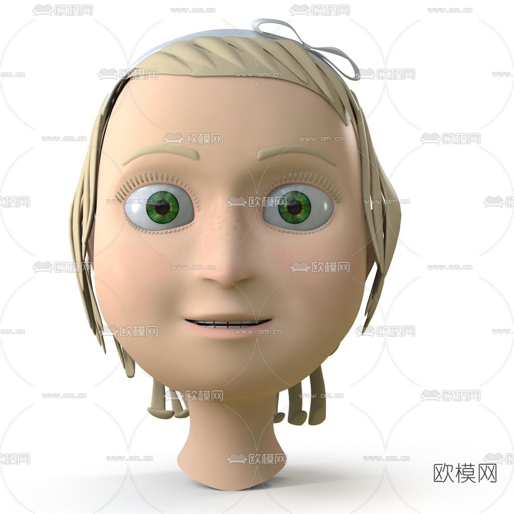 现代动漫人物头部免费3d模型
