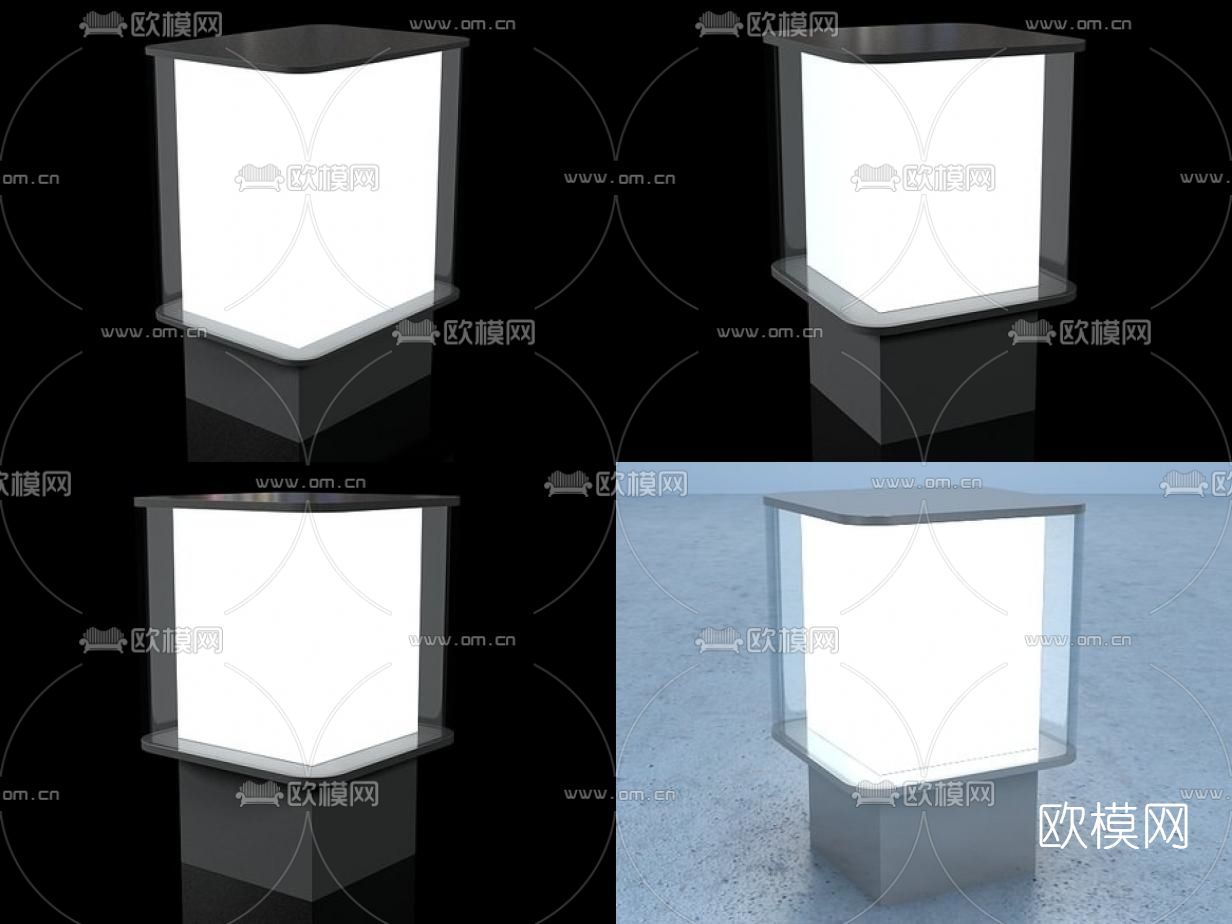 现代户外路边灯免费3d模型下载