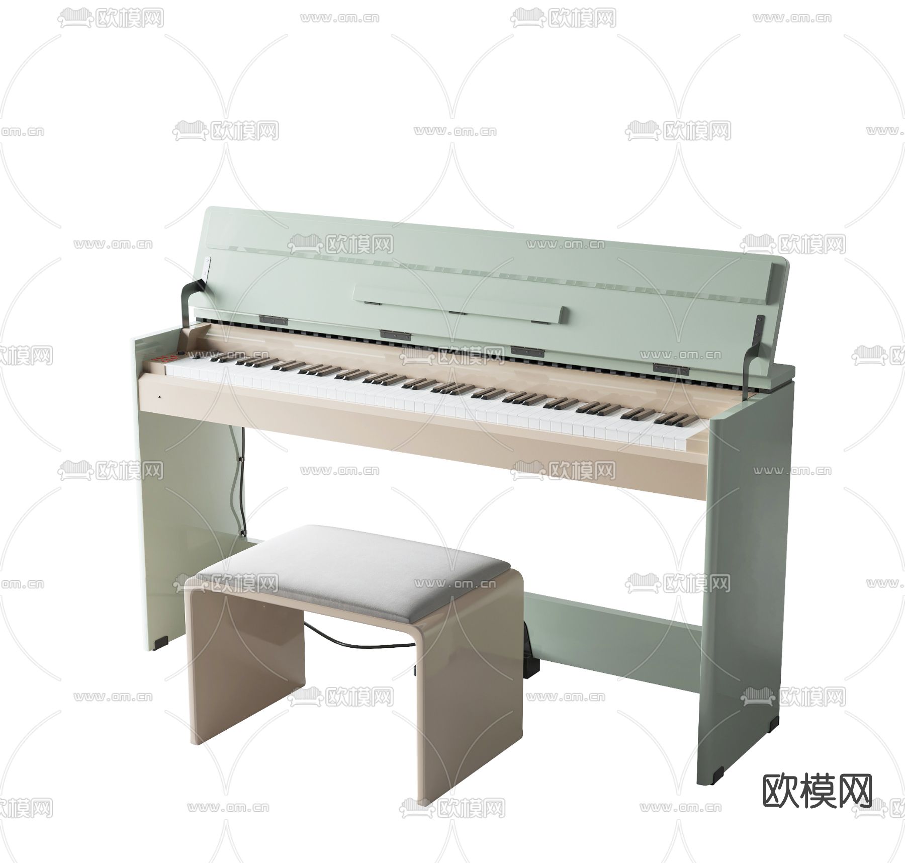 北欧钢琴3d模型下载