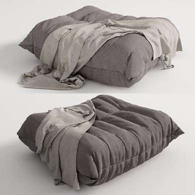 现代布艺懒人沙发su模型