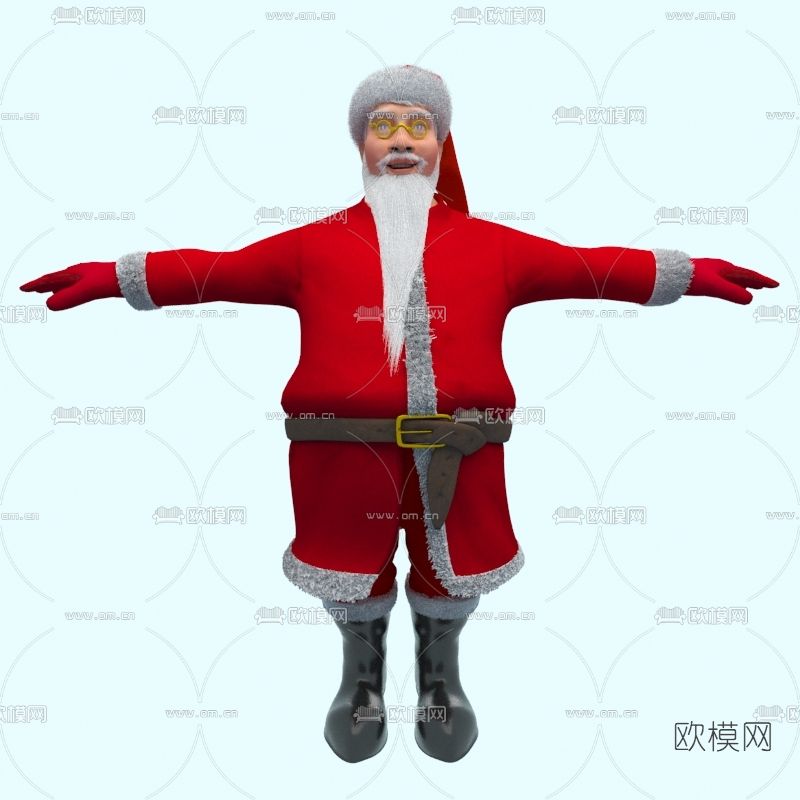 现代圣诞老人免费3d模型下载