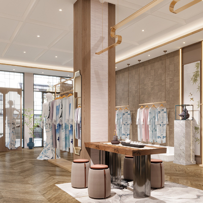 旗袍服装店3d模型