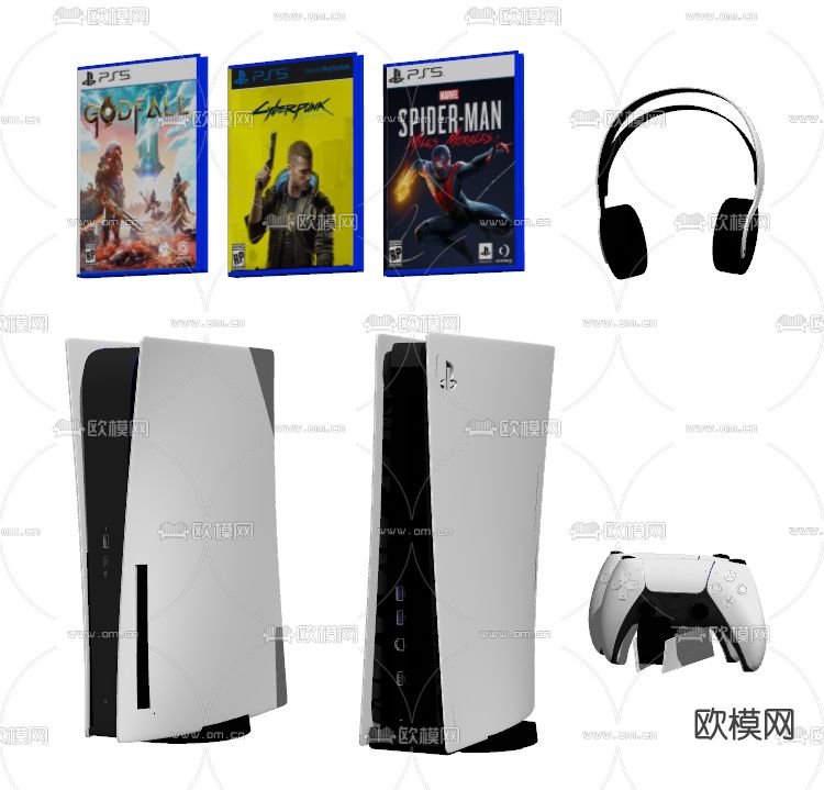 现代索尼PS5游戏机su模型