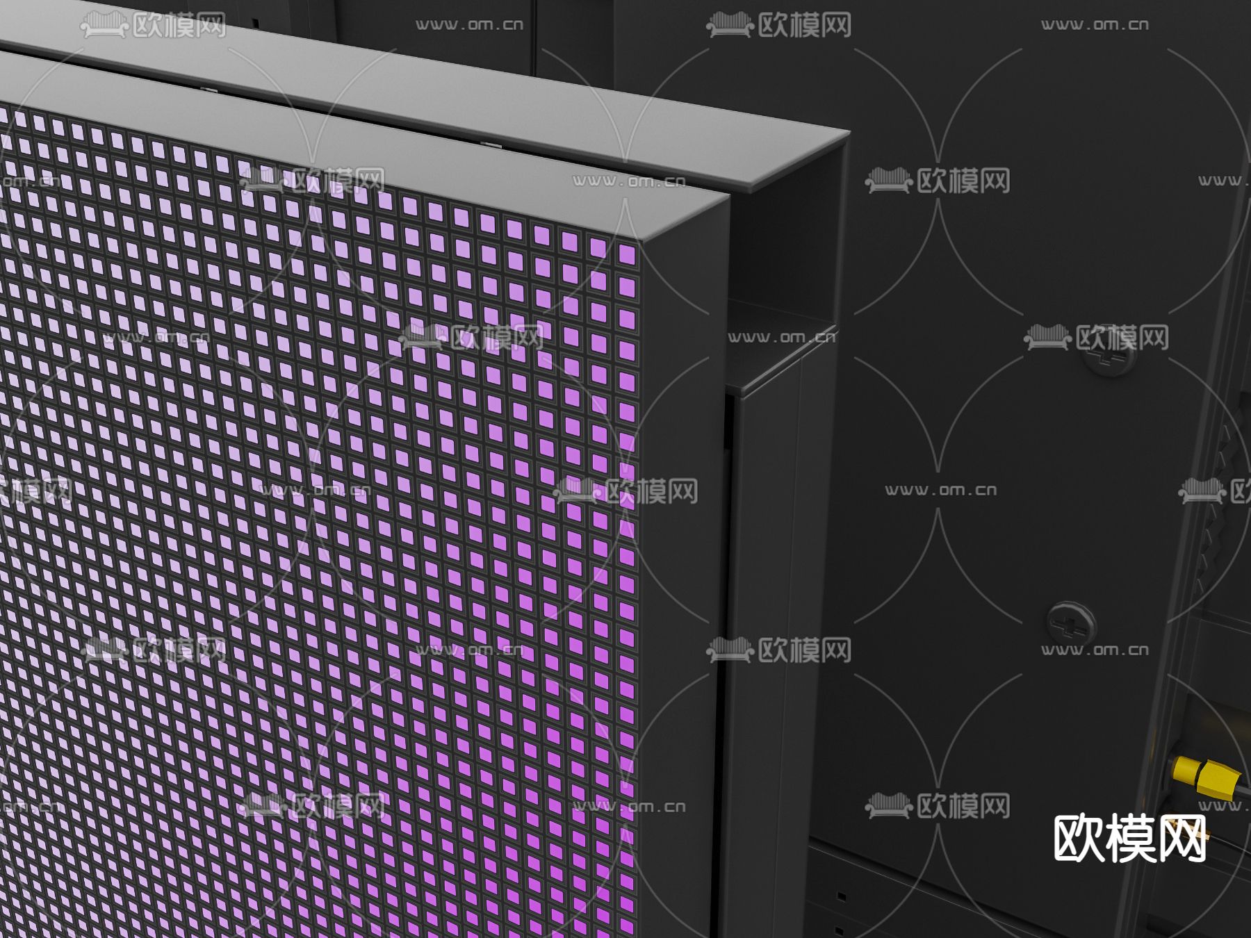 现代led电视显示屏3d模型下载（渲染图1）