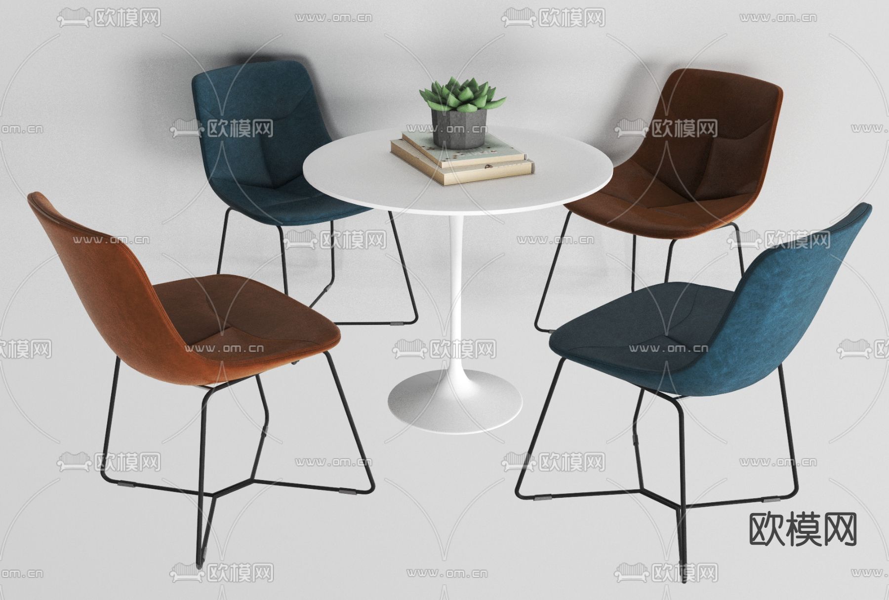 现代极简休闲桌椅免费3d模型下载_ID11663713_3dmax免费模型-欧模网