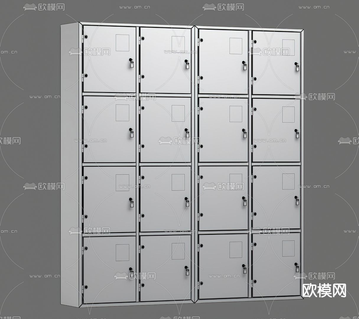 现代行李寄存柜储物柜3d模型
