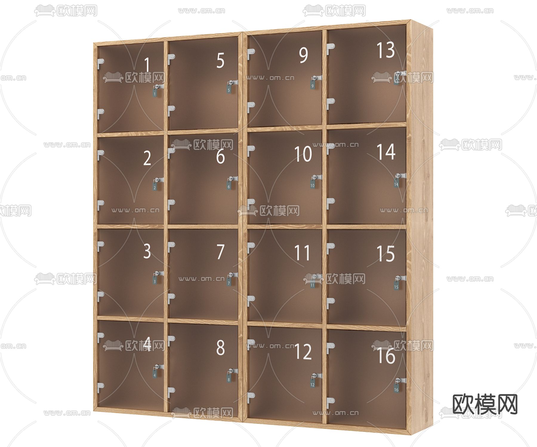现代行李寄存柜储物柜3d模型