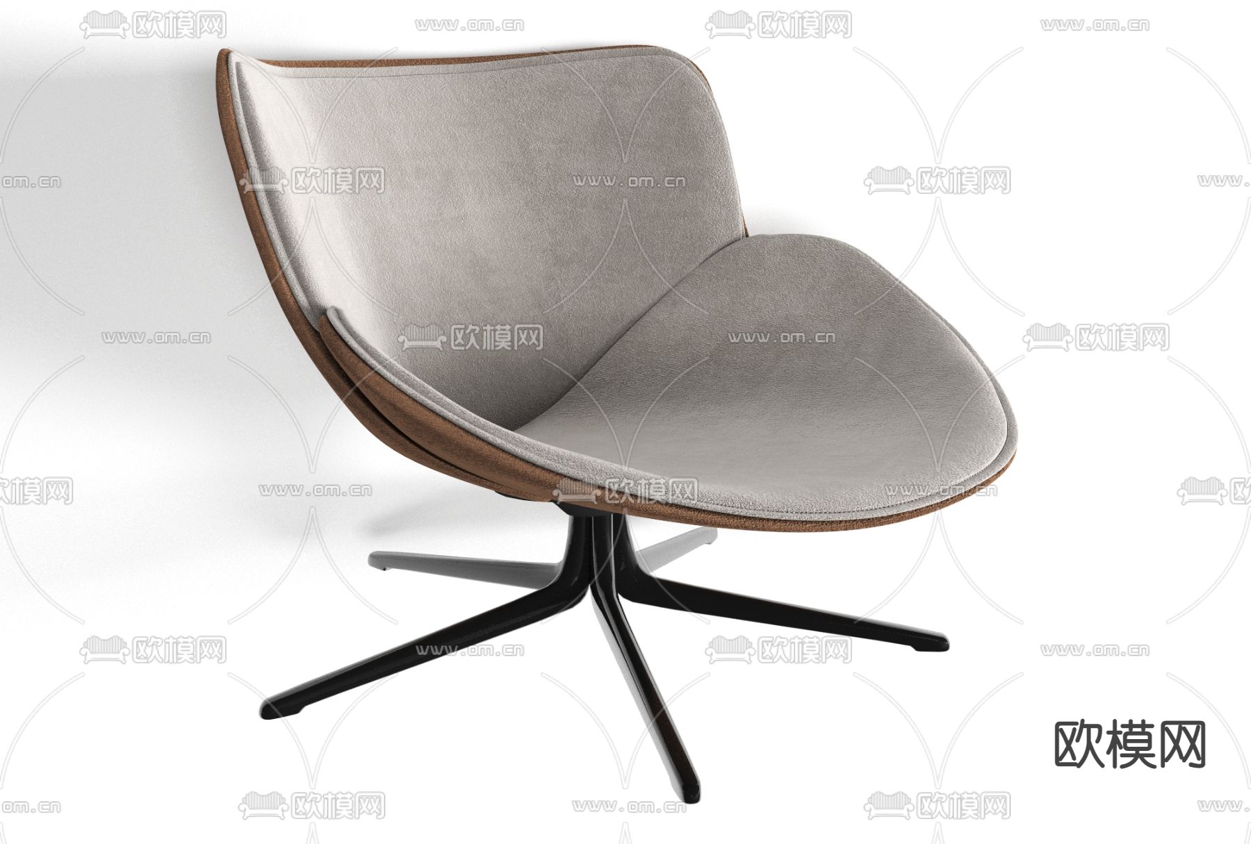 现代布艺办公椅免费3d模型下载