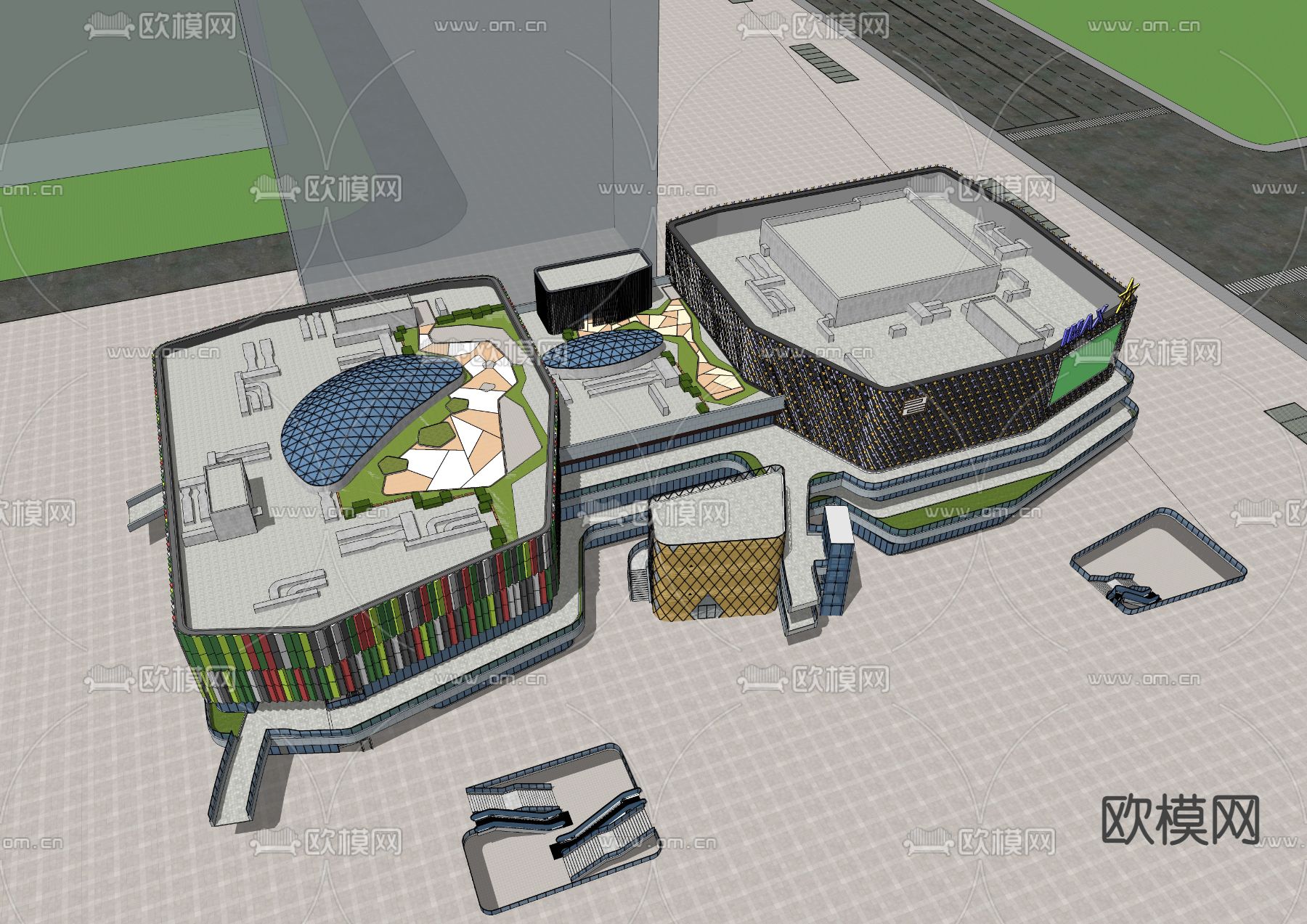 现代商场su模型下载（渲染图3）