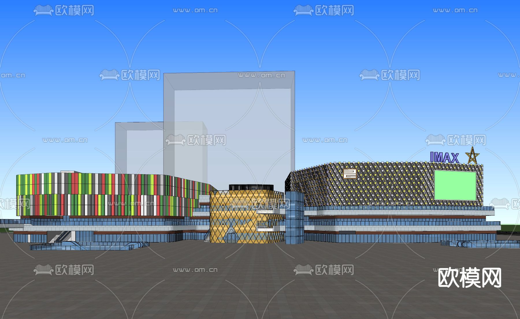 现代商场su模型下载（渲染图2）