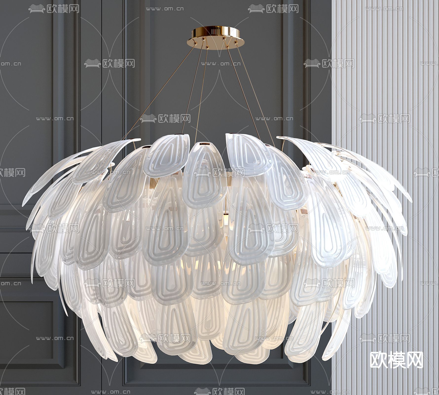现代创意装饰吊灯3d模型下载