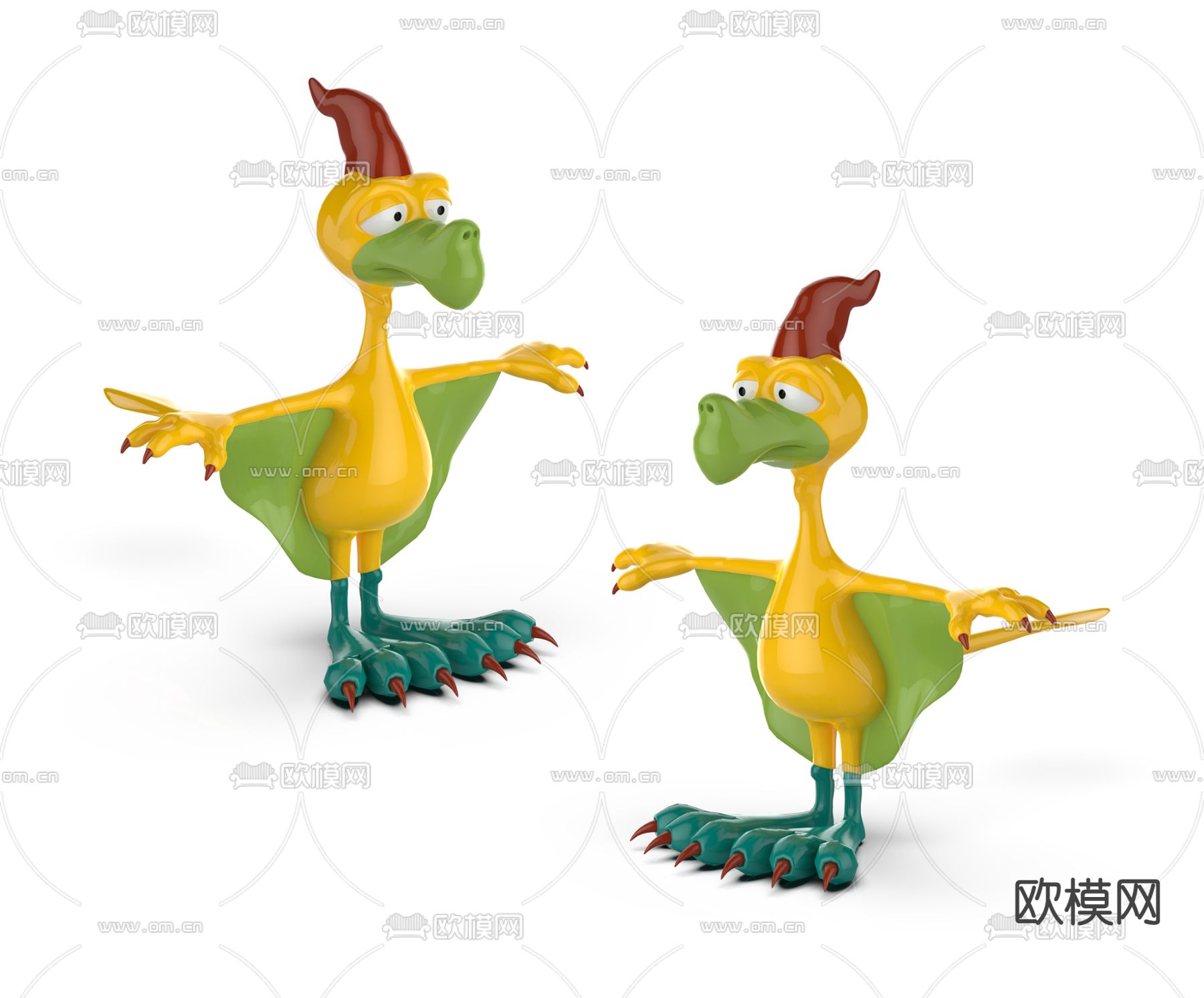 现代卡通公仔玩具3d模型下载