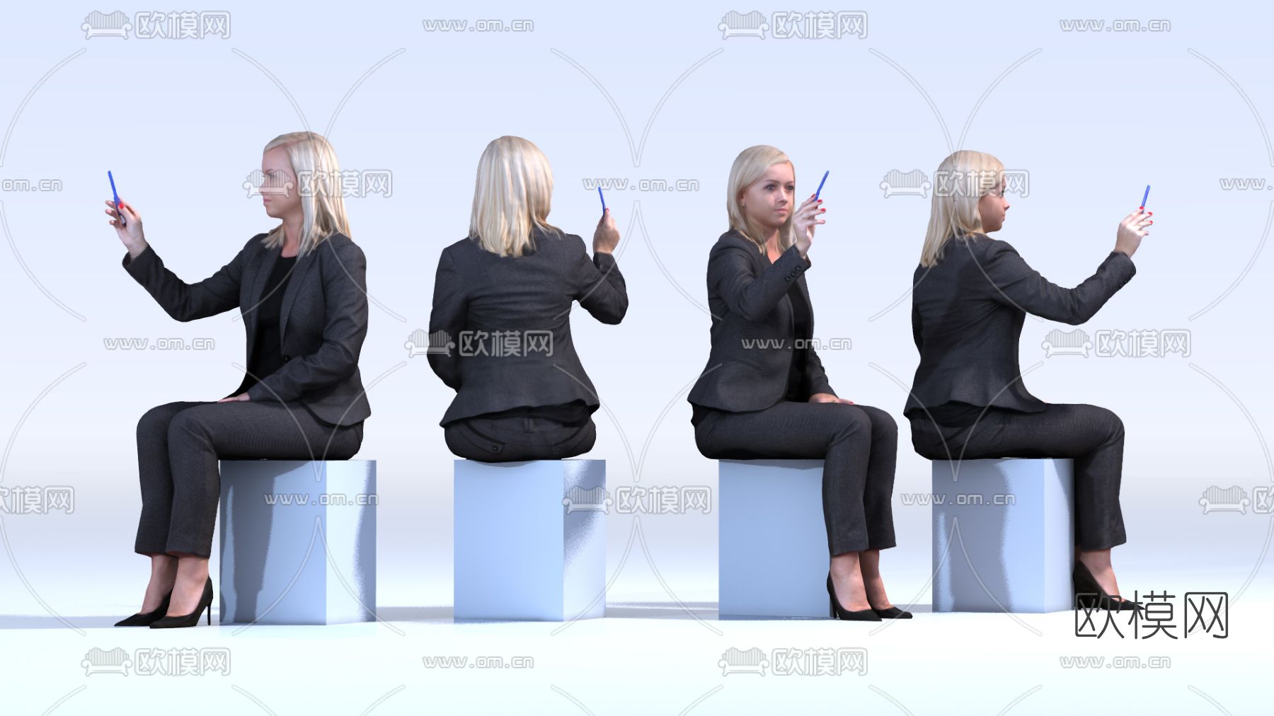 现代女性人物免费3d模型下载