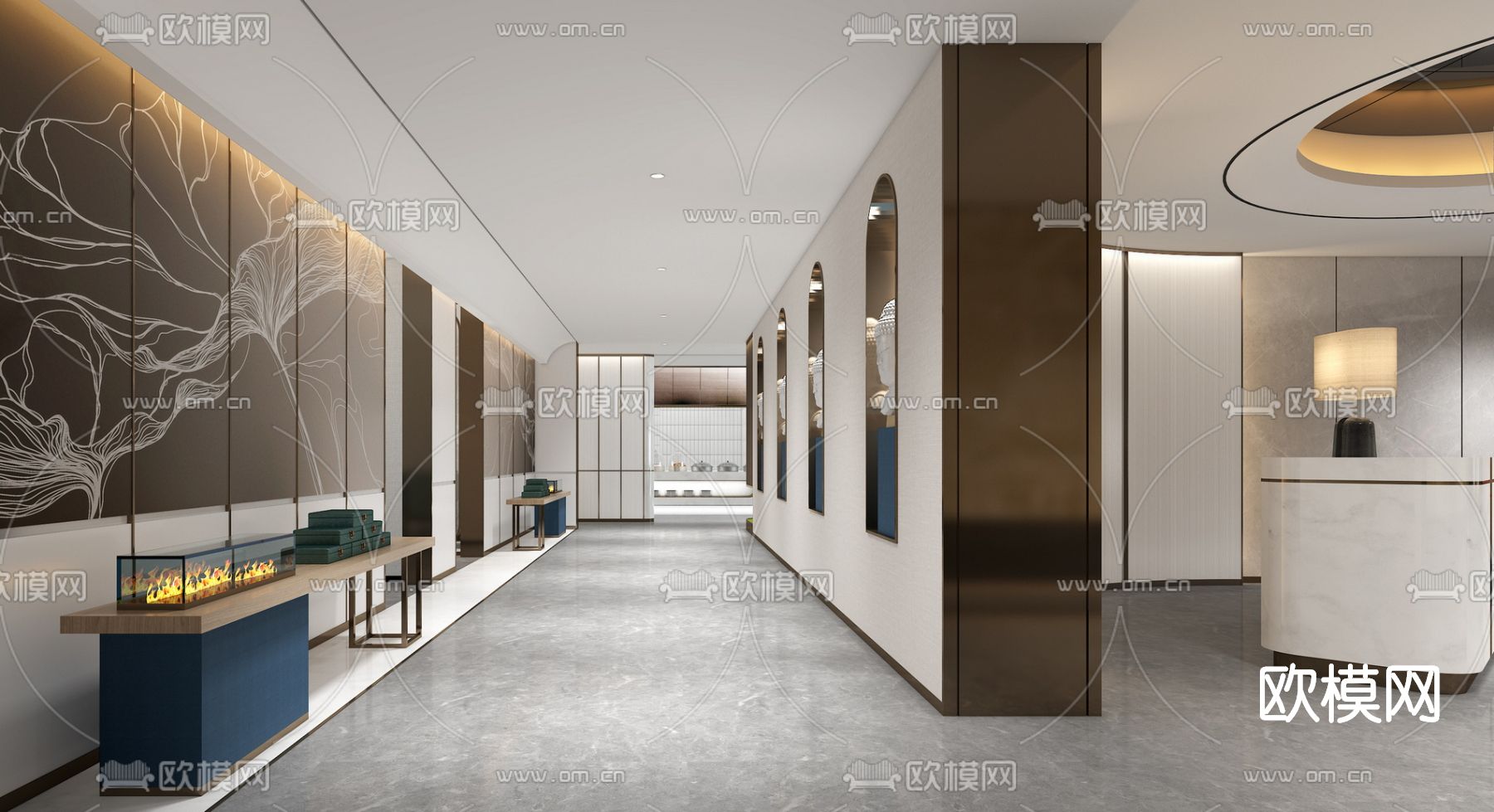 新中式西餐厅3d模型