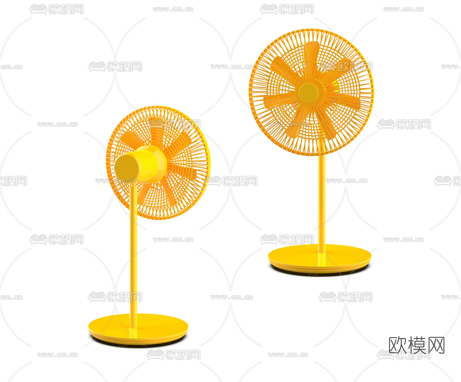现代桌面风扇3d模型下载