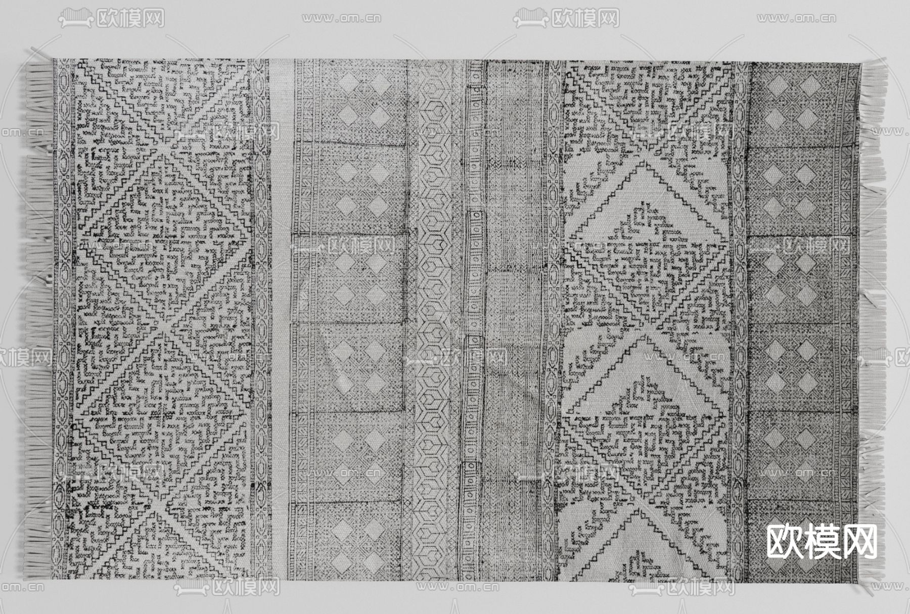 现代布艺地毯免费3d模型下载
