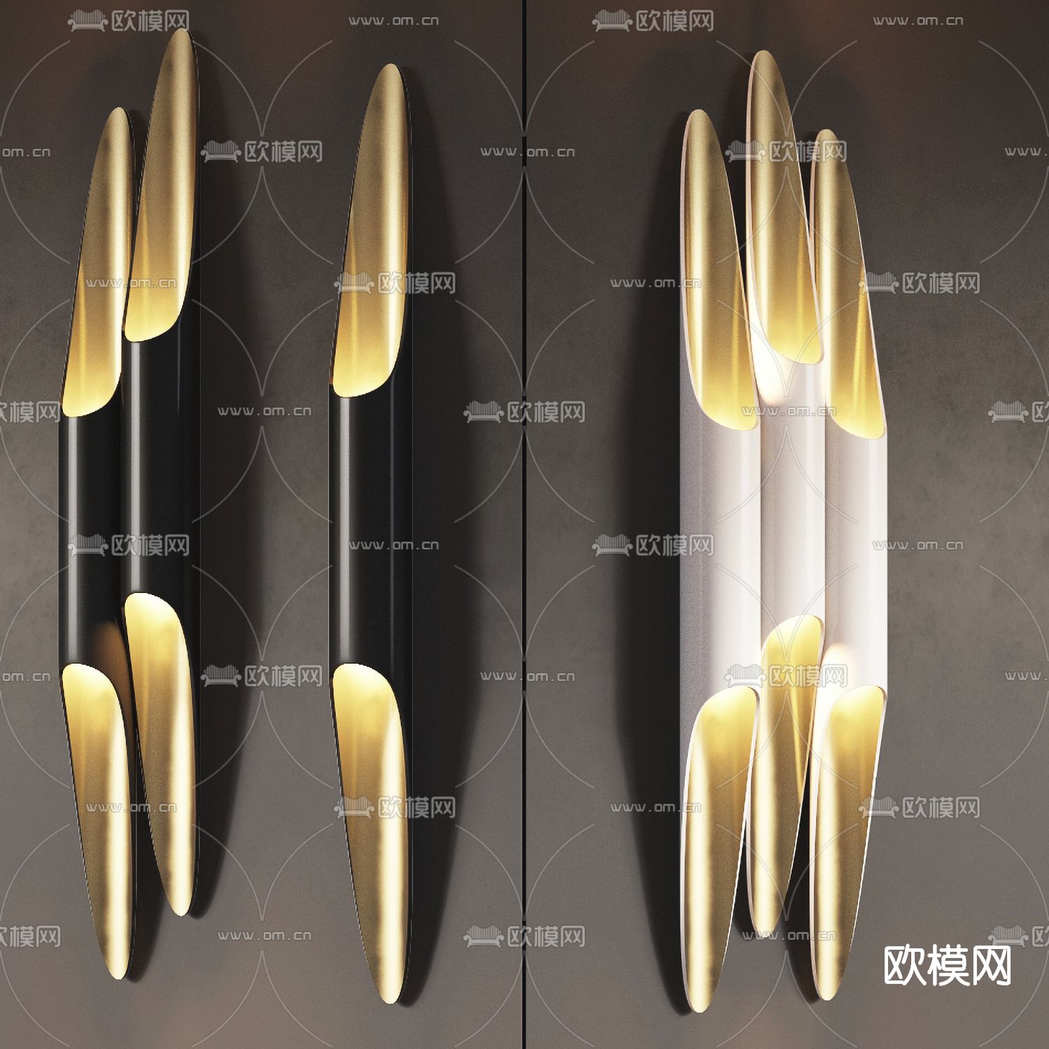 现代轻奢壁灯3d模型