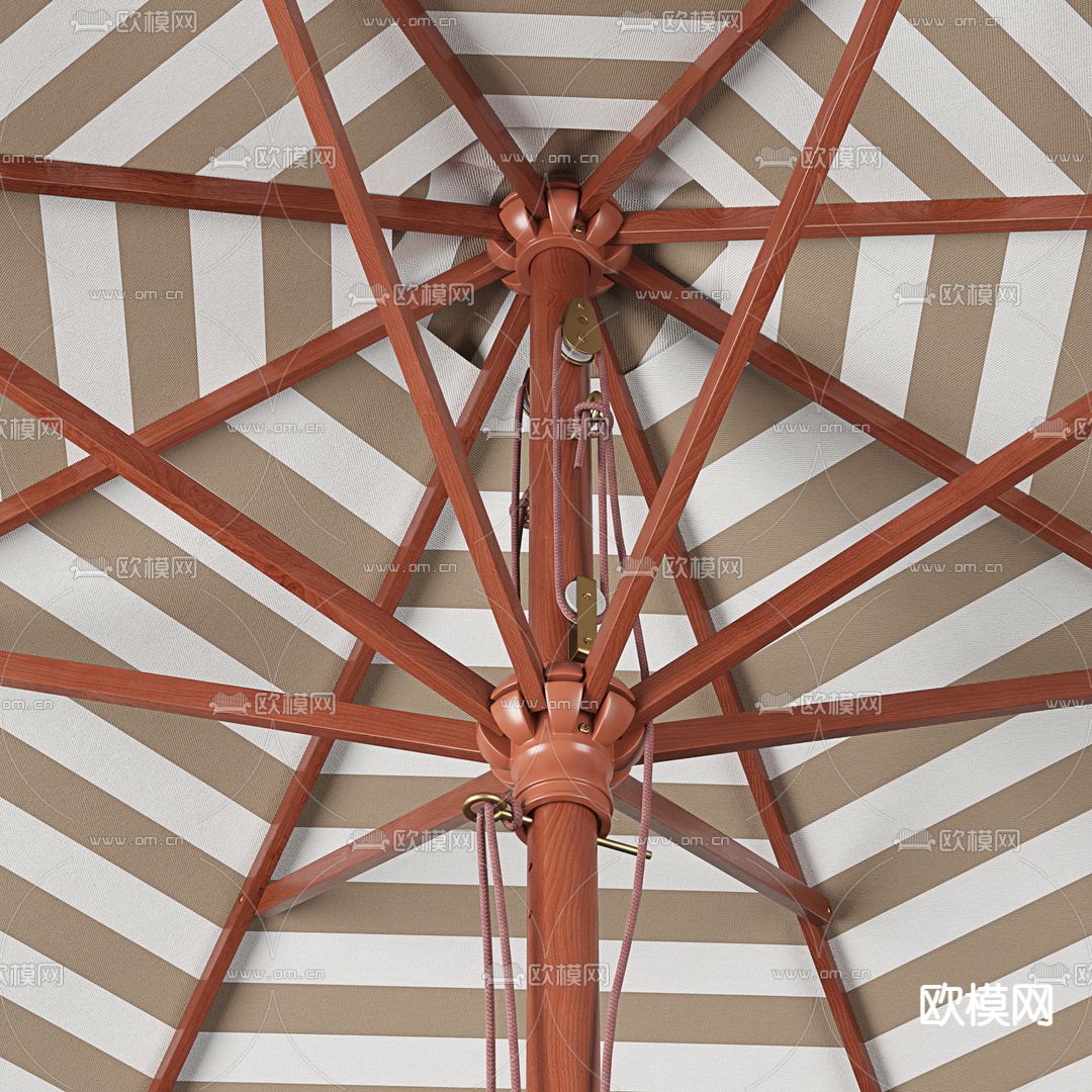 现代户外遮阳伞3d模型下载（渲染图4）