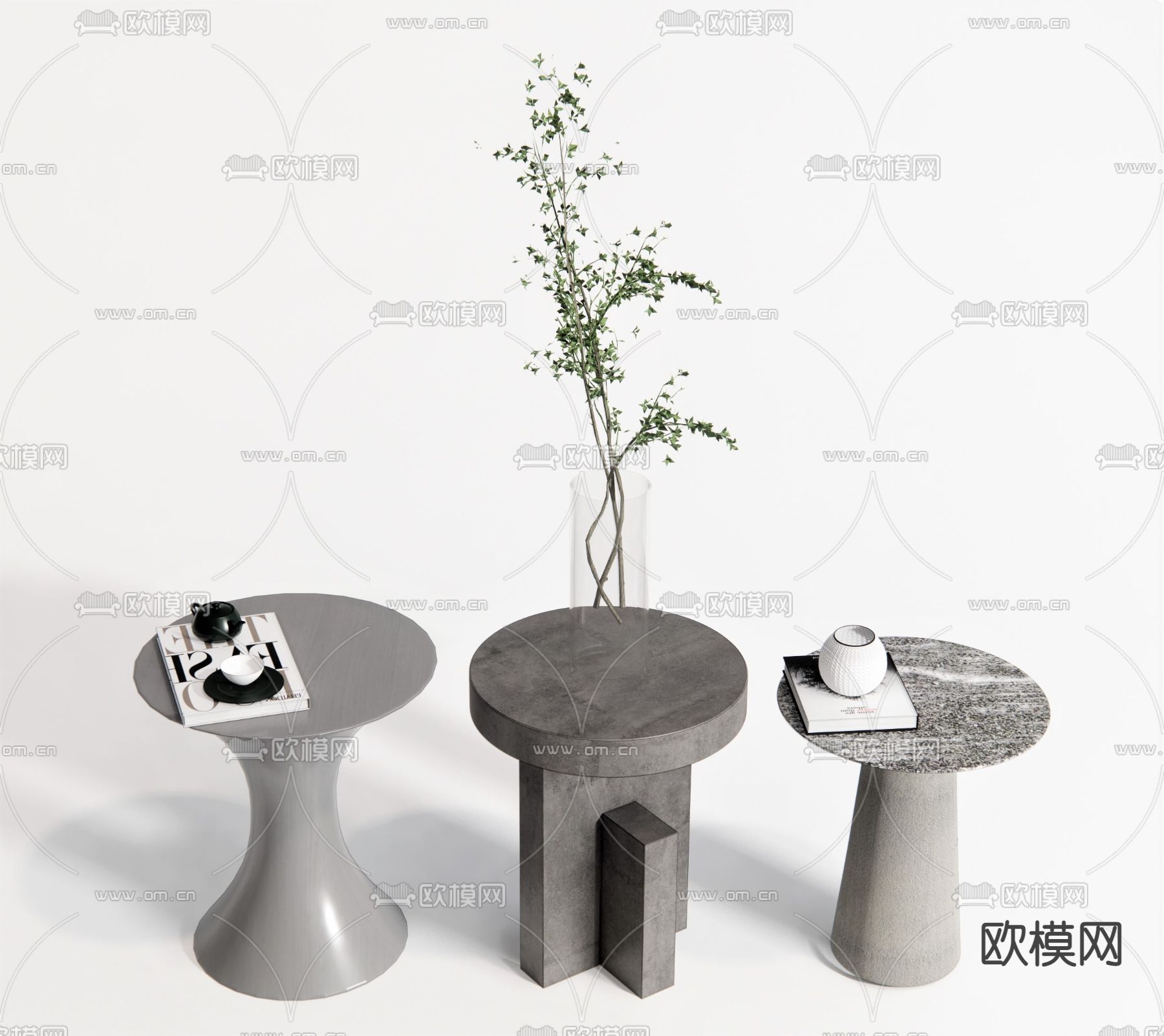 现代边几su模型下载（渲染图1）