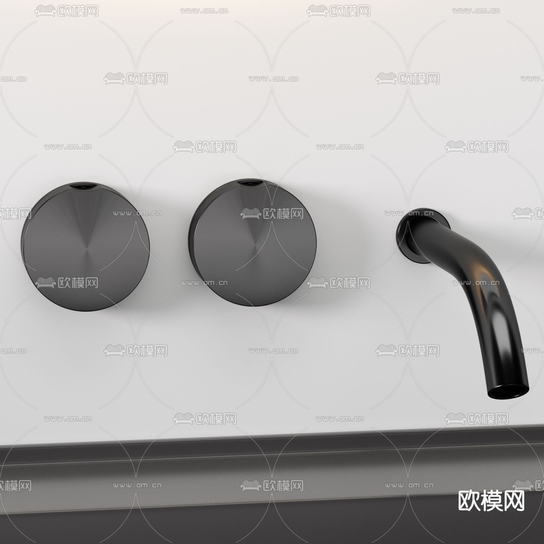 现代浴室柜洗手台3d模型