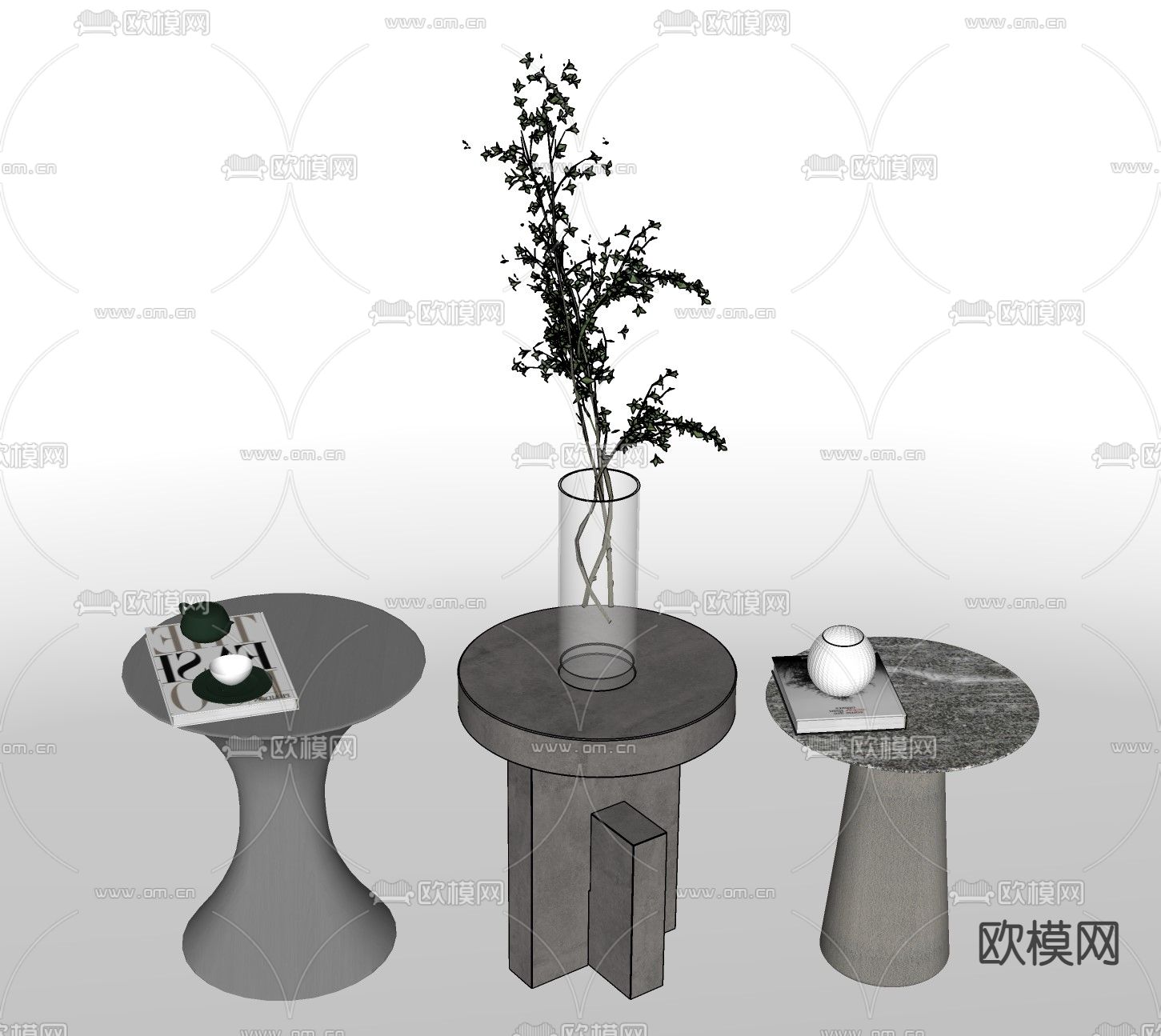 现代边几su模型下载（渲染图2）