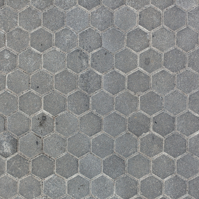  六边形做旧户外地砖 