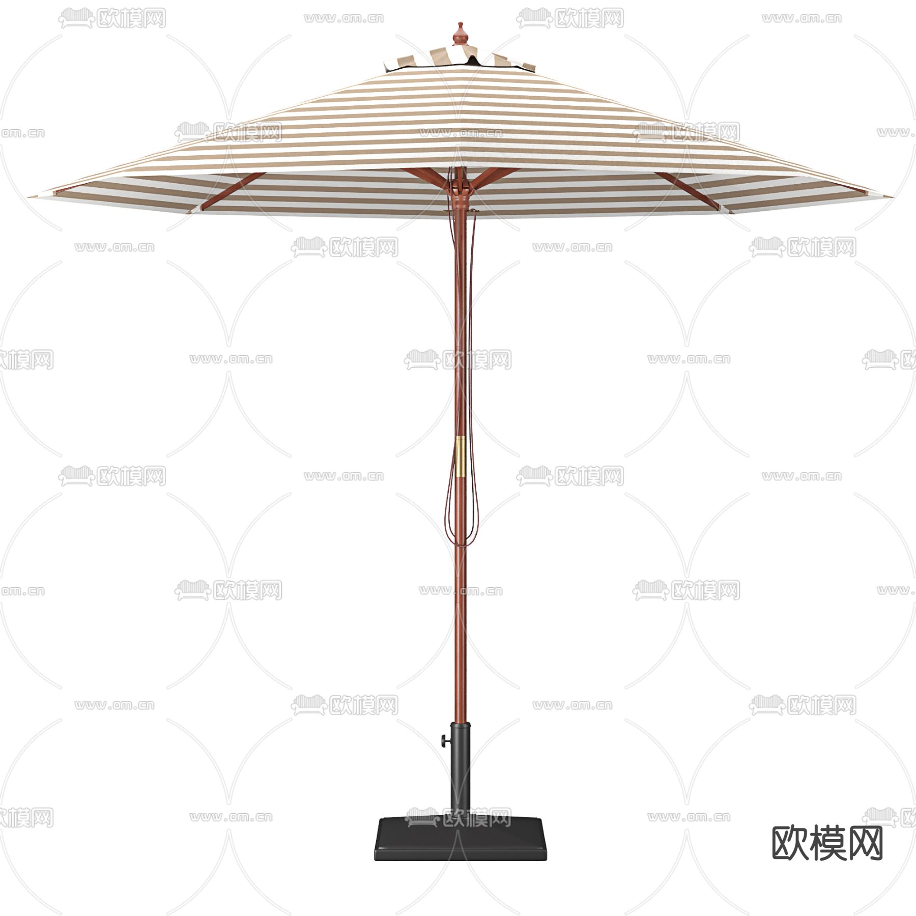 现代户外遮阳伞3d模型下载（渲染图3）
