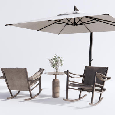  现代摇摇椅su模型 