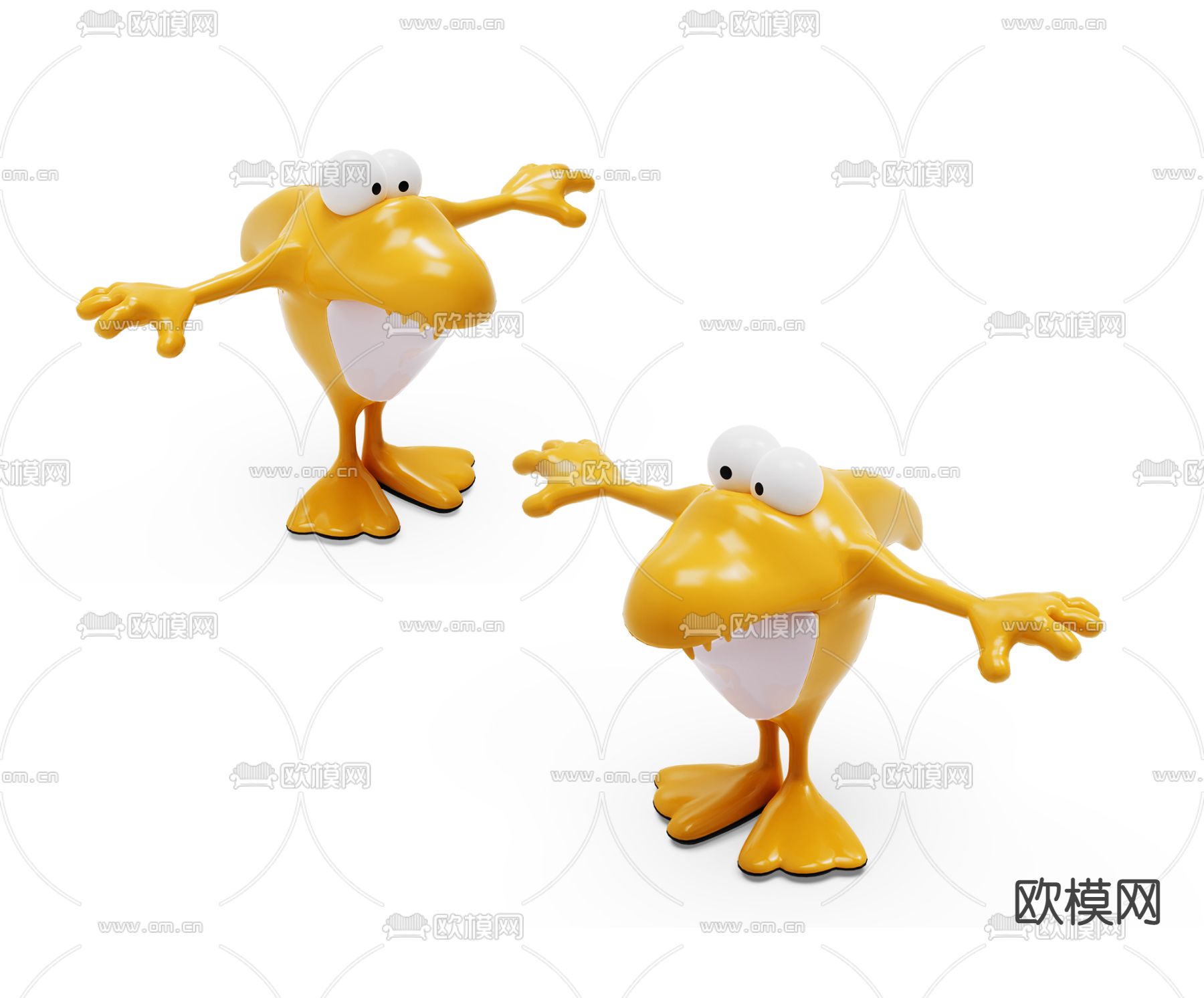 现代卡通公仔玩具3d模型下载