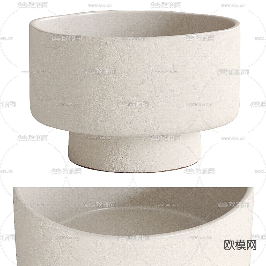 侘寂风陶罐摆件3d模型
