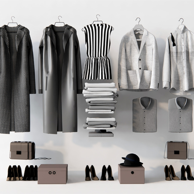  现代服装衣服su模型 