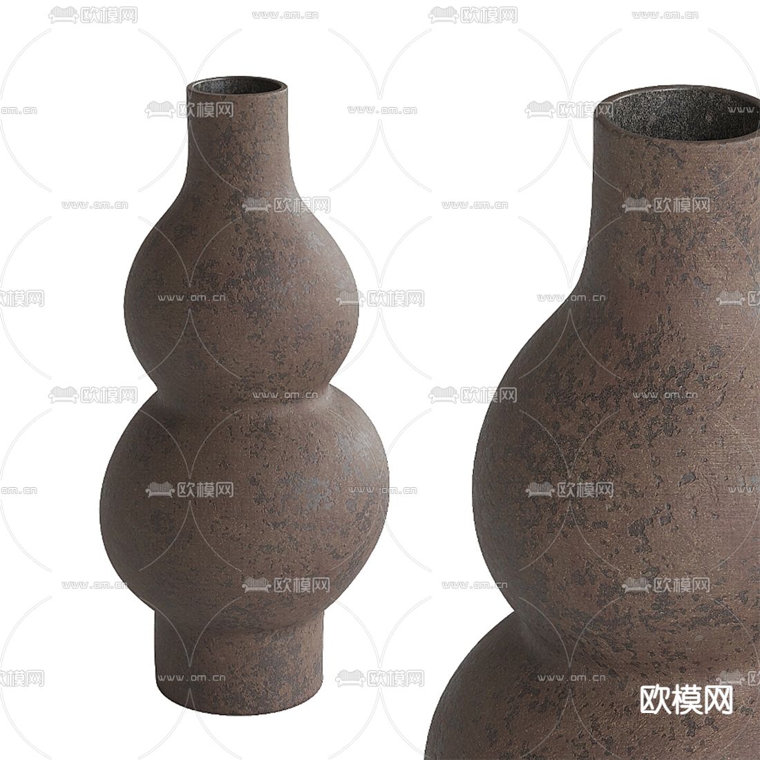 侘寂风陶罐摆件3d模型