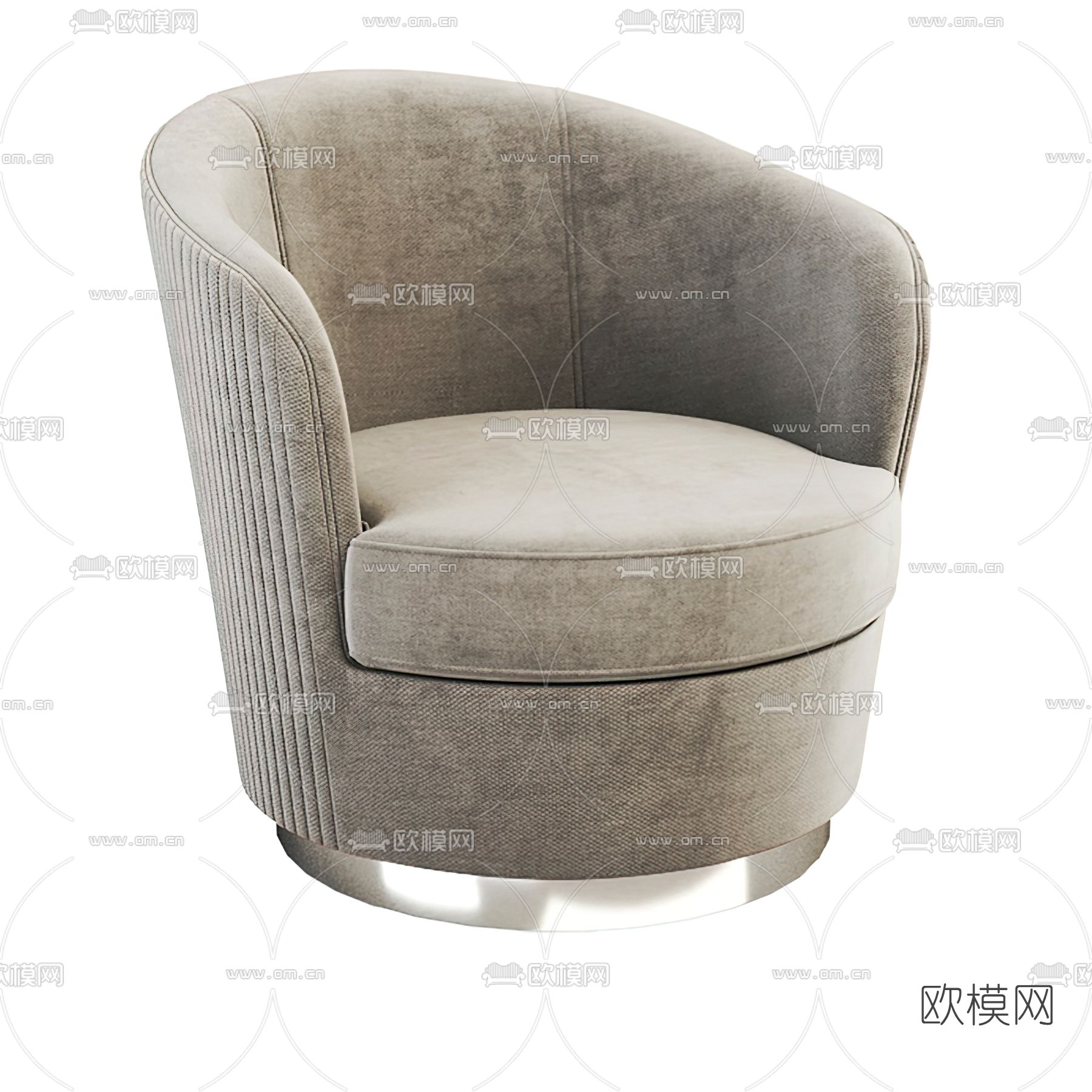 现代布艺单人沙发3d模型