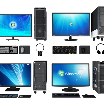  现代电脑键盘鼠标su模型 