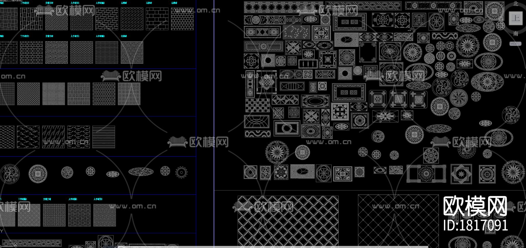 地砖拼花cad图库下载（渲染图1）