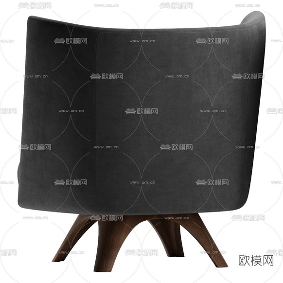 现代布艺单人沙发3d模型下载(渲染图2)