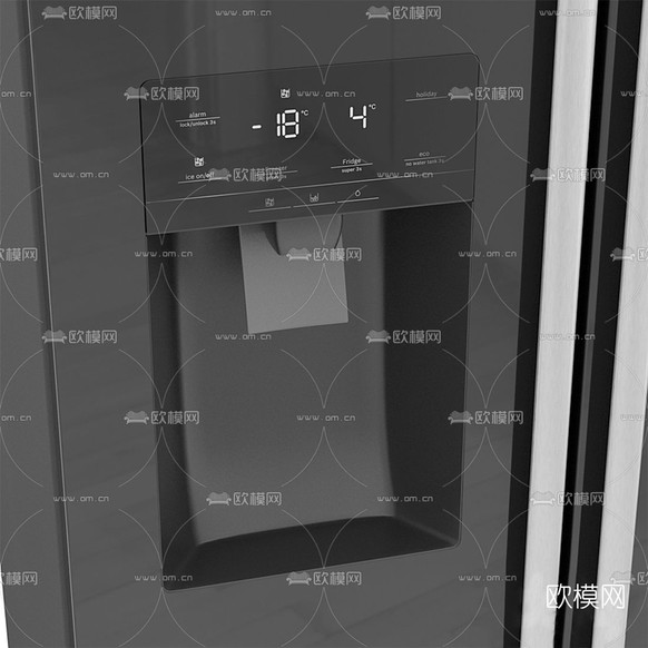 现代煤气灶冰箱饮水机3d模型下载(渲染图4)