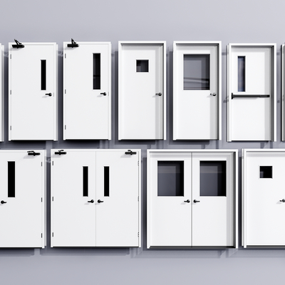  现代消防门su模型 