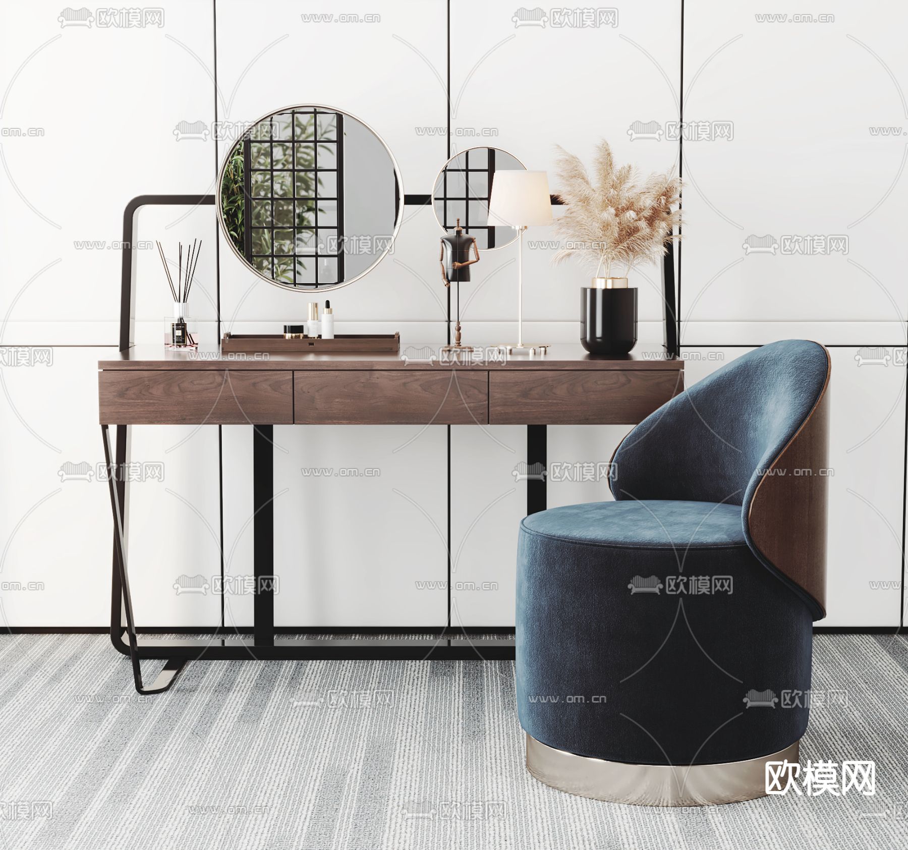 现代梳妆台3d模型