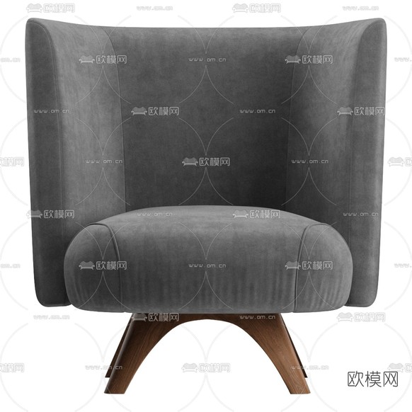 现代布艺单人沙发3d模型下载(渲染图4)