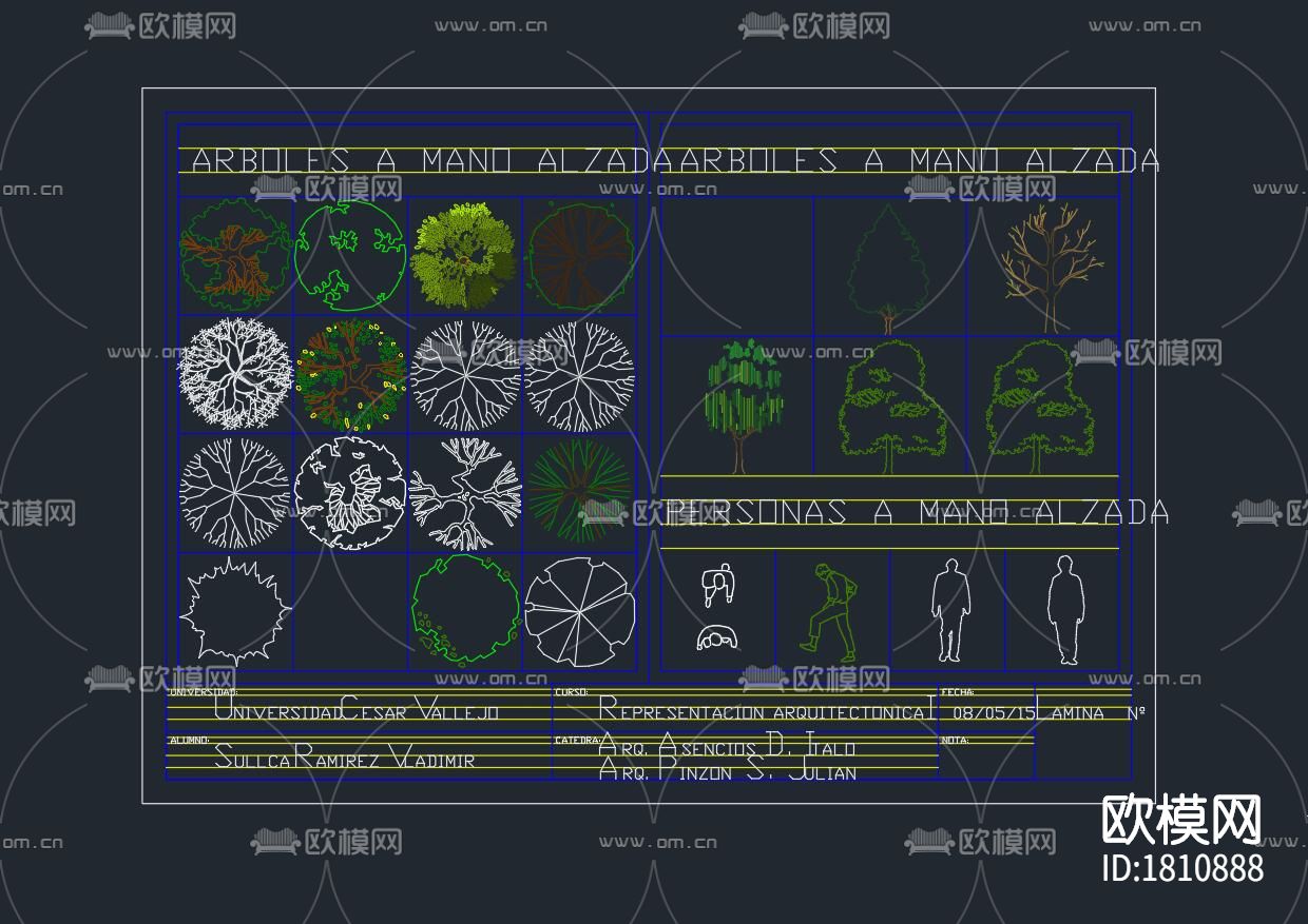绿植cad图库下载（渲染图6）
