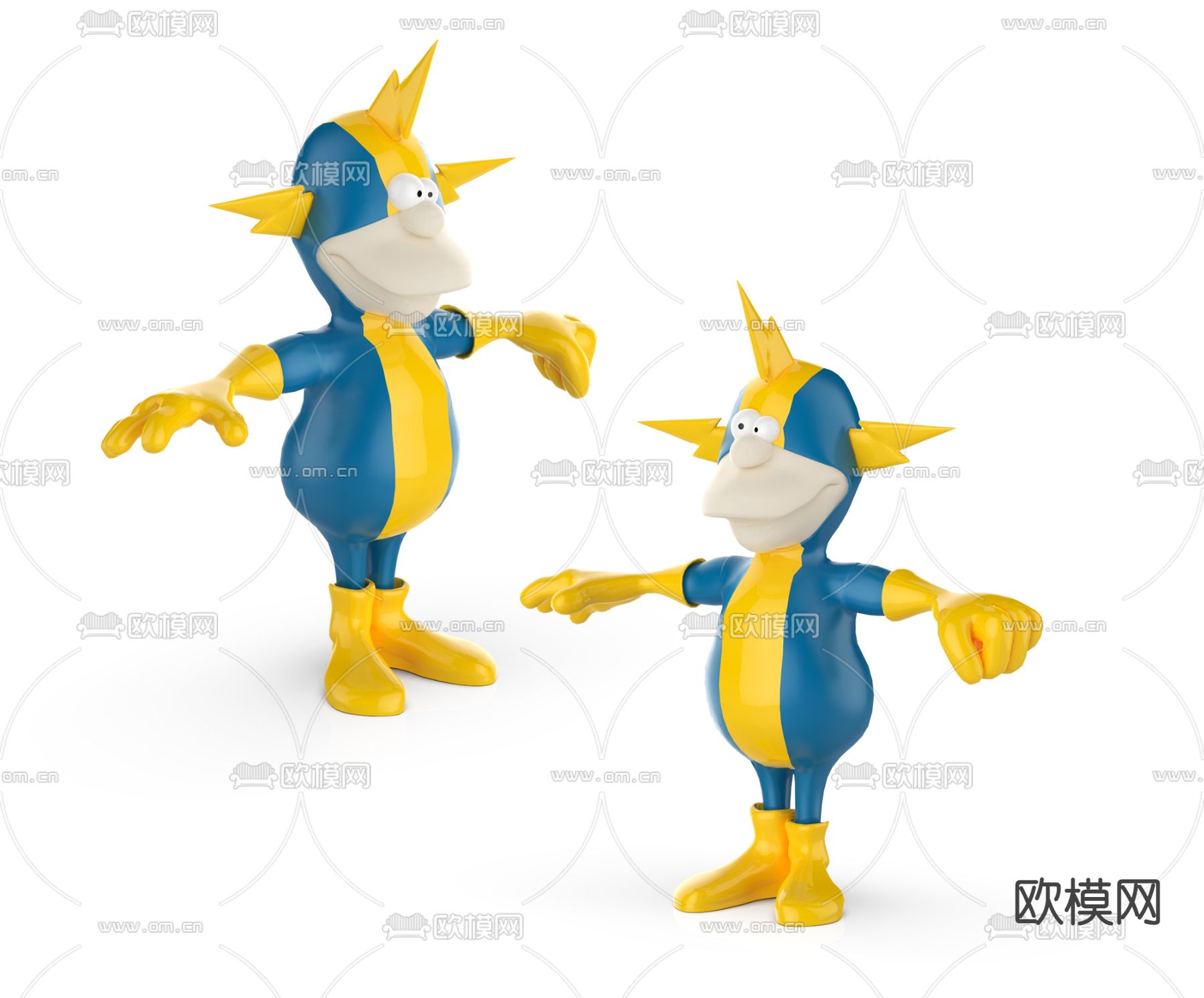 现代卡通公仔玩具3d模型下载